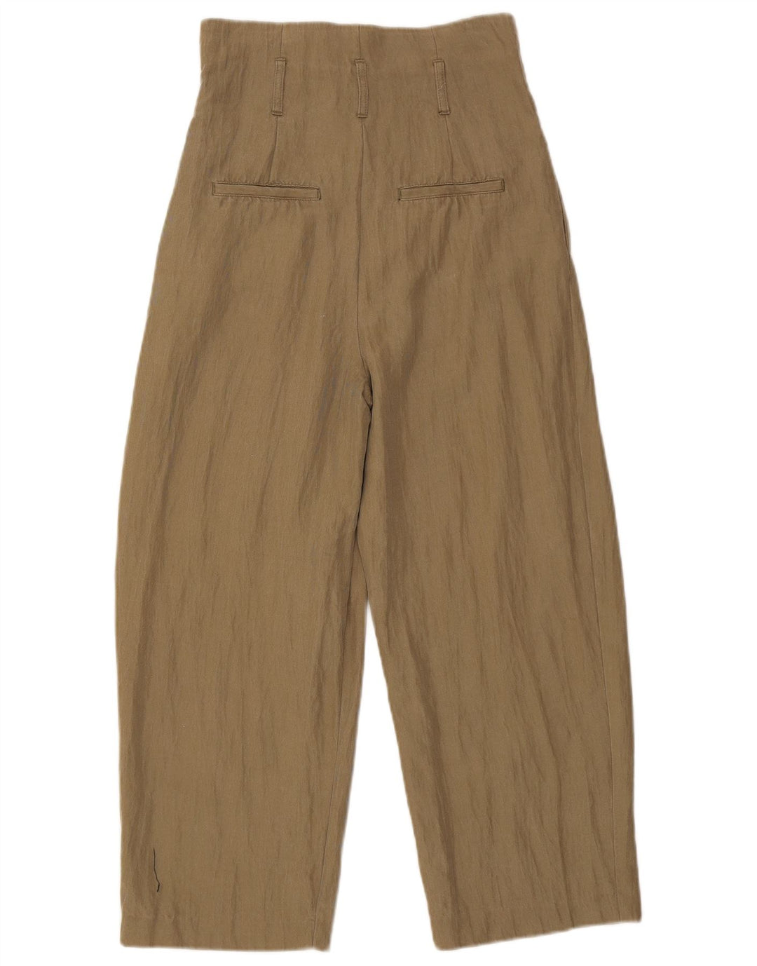 Zara Damen Hose mit Pegged-Ausschnitt, Größe S, W26, L24, Khaki
