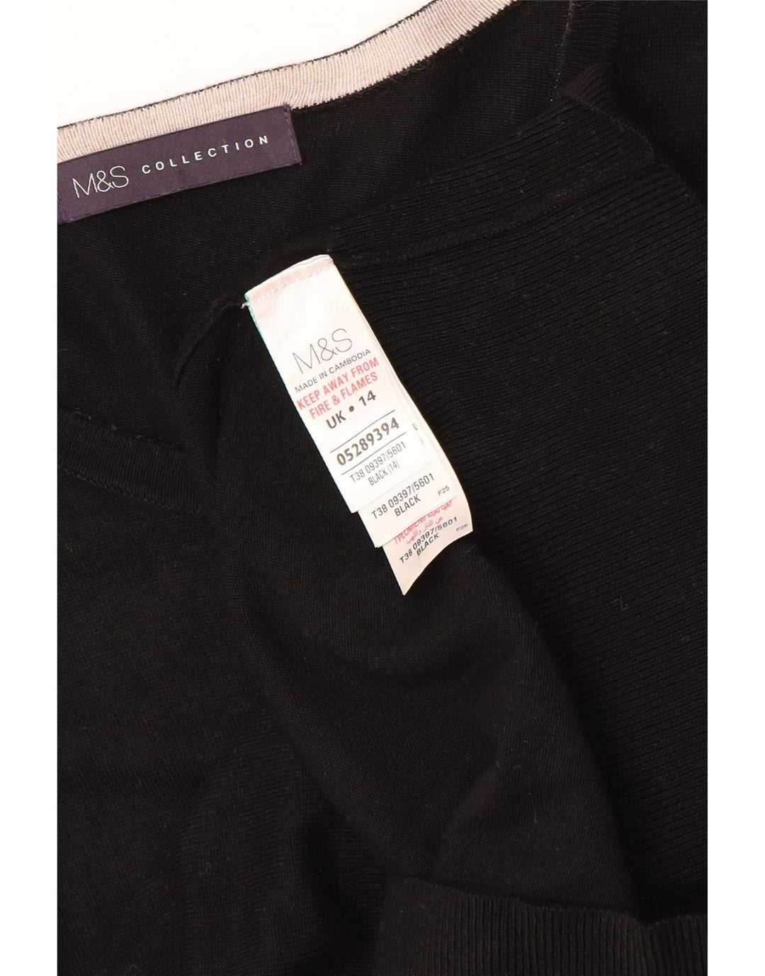 Marks & Spencer Damen-Cardigan-Pullover UK 14 Mittelschwarze Viskose
