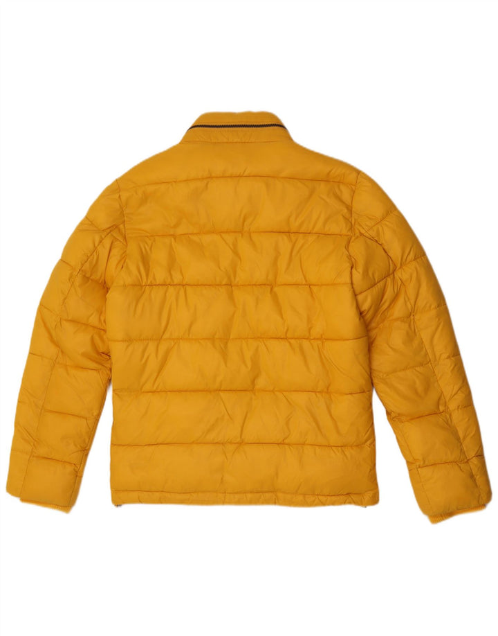 Guess gepolsterte Herrenjacke mit Kapuze, UK 36, kleines gelbes Nylon