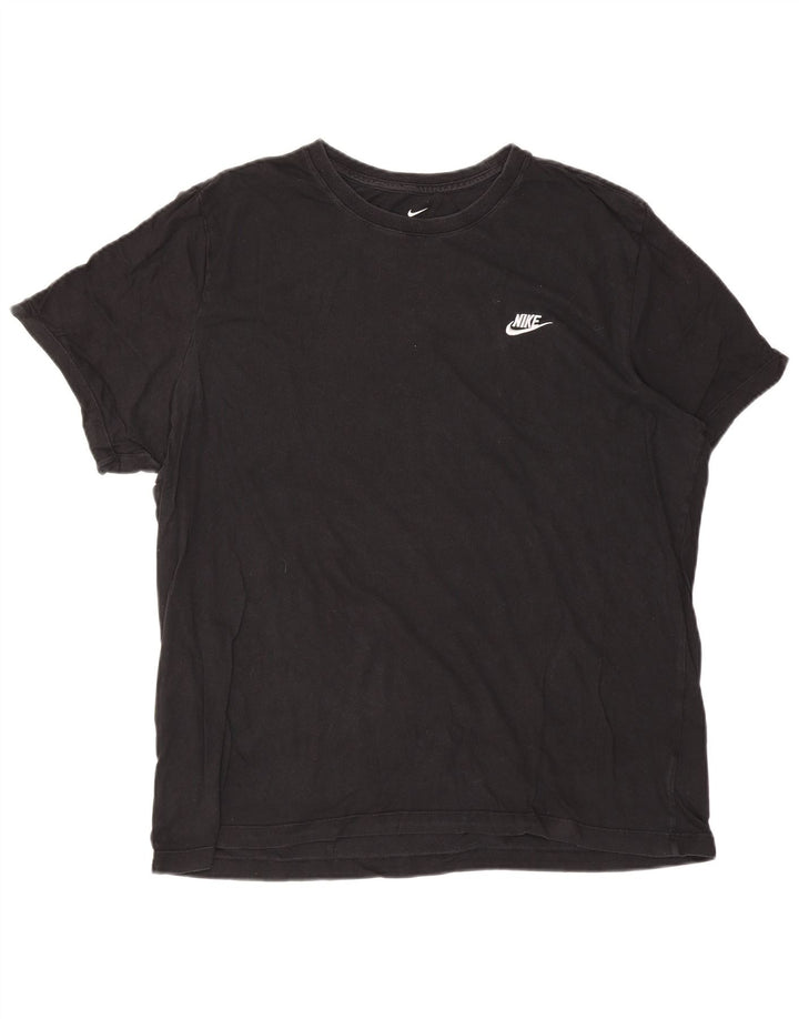 Nike Herren T-Shirt Top 2XL Schwarz Baumwolle