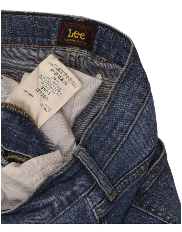 Lee Herren Luke Slim Jeans W30 L32 Blaue Baumwolle