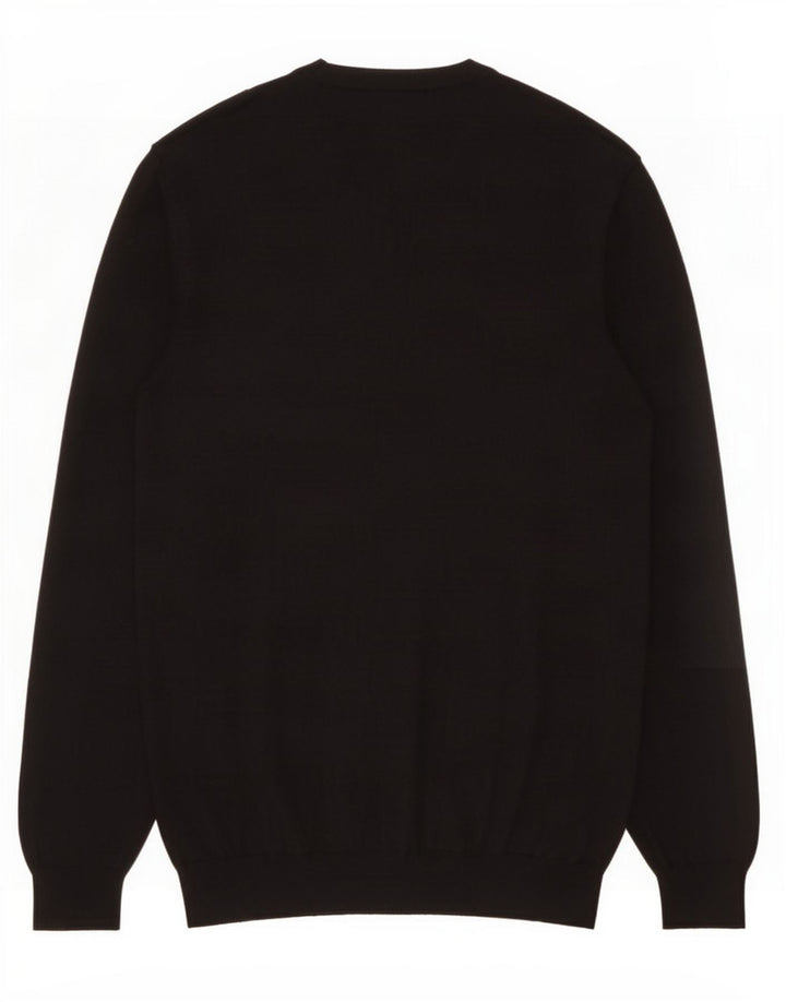 Zara Herren-Pullover mit Rundhalsausschnitt, mittlere schwarze Viskose