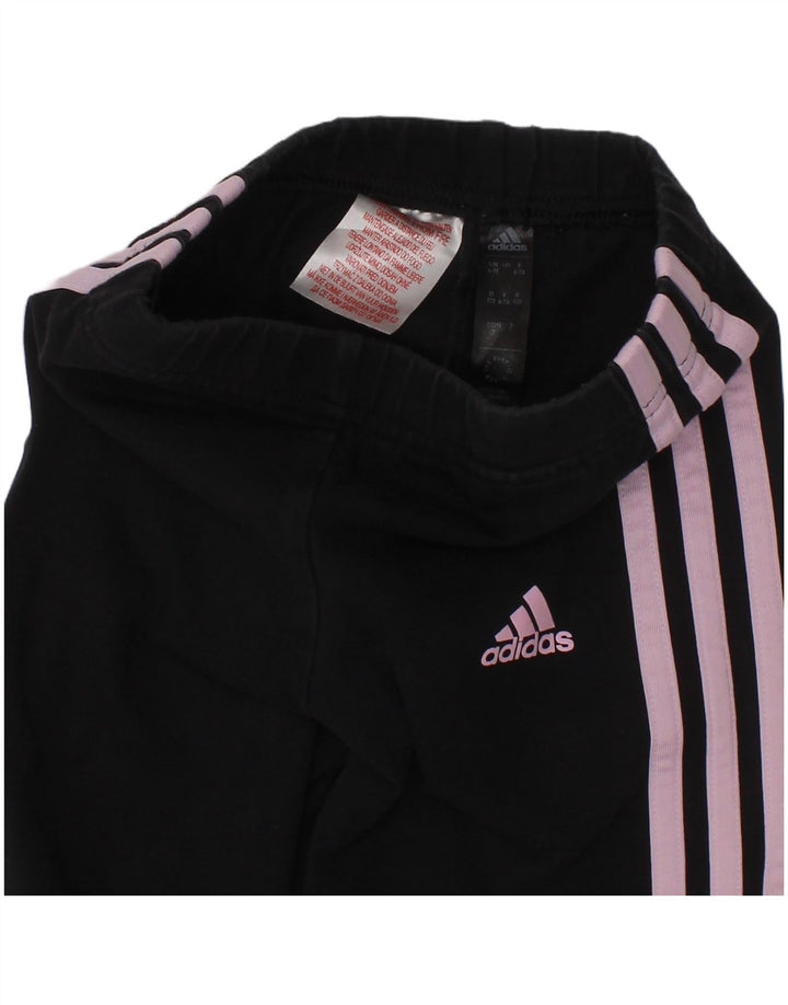 Adidas Mädchen-Leggings, 6–7 Jahre, schwarze Baumwolle