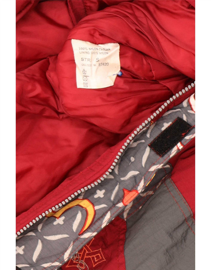 X-Cape Damen Skioverall UK 10 Kleines rotes geometrisches Nylon
