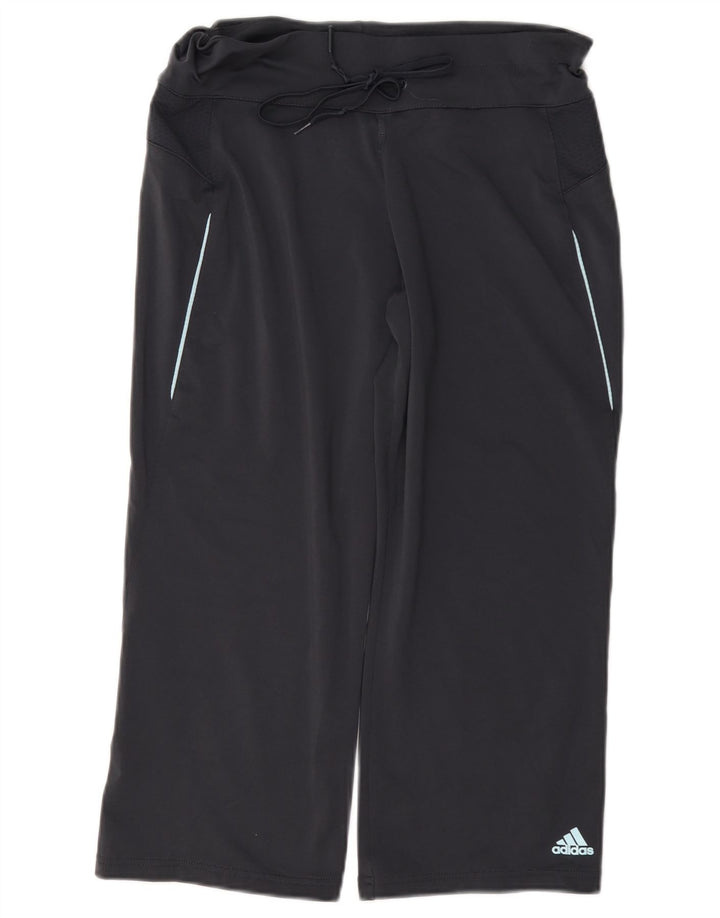 Adidas Damen Capri-Trainingshose UK 14 Mittelgrau
