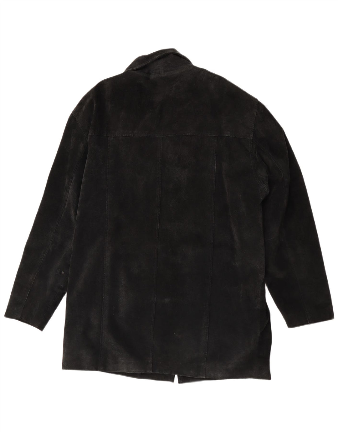 Ben Sherman Herren Wildleder-Windbreaker-Mantel UK 38 Mittelschwarzes Leder