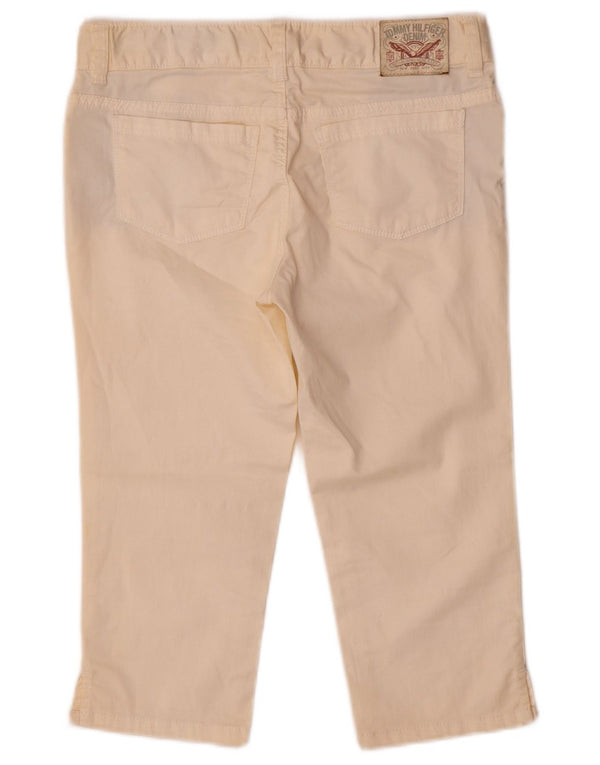 Tommy Hilfiger Capri-Hose für Mädchen, 13–14 Jahre, W28, L16, beige Baumwolle