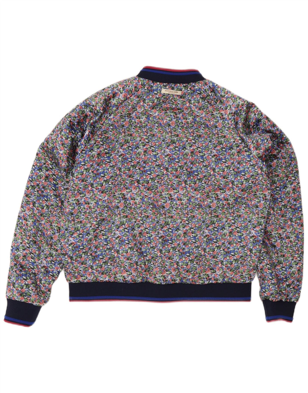 Scotch & Soda Damen Wendejacke UK 14 Mittelblau geblümt