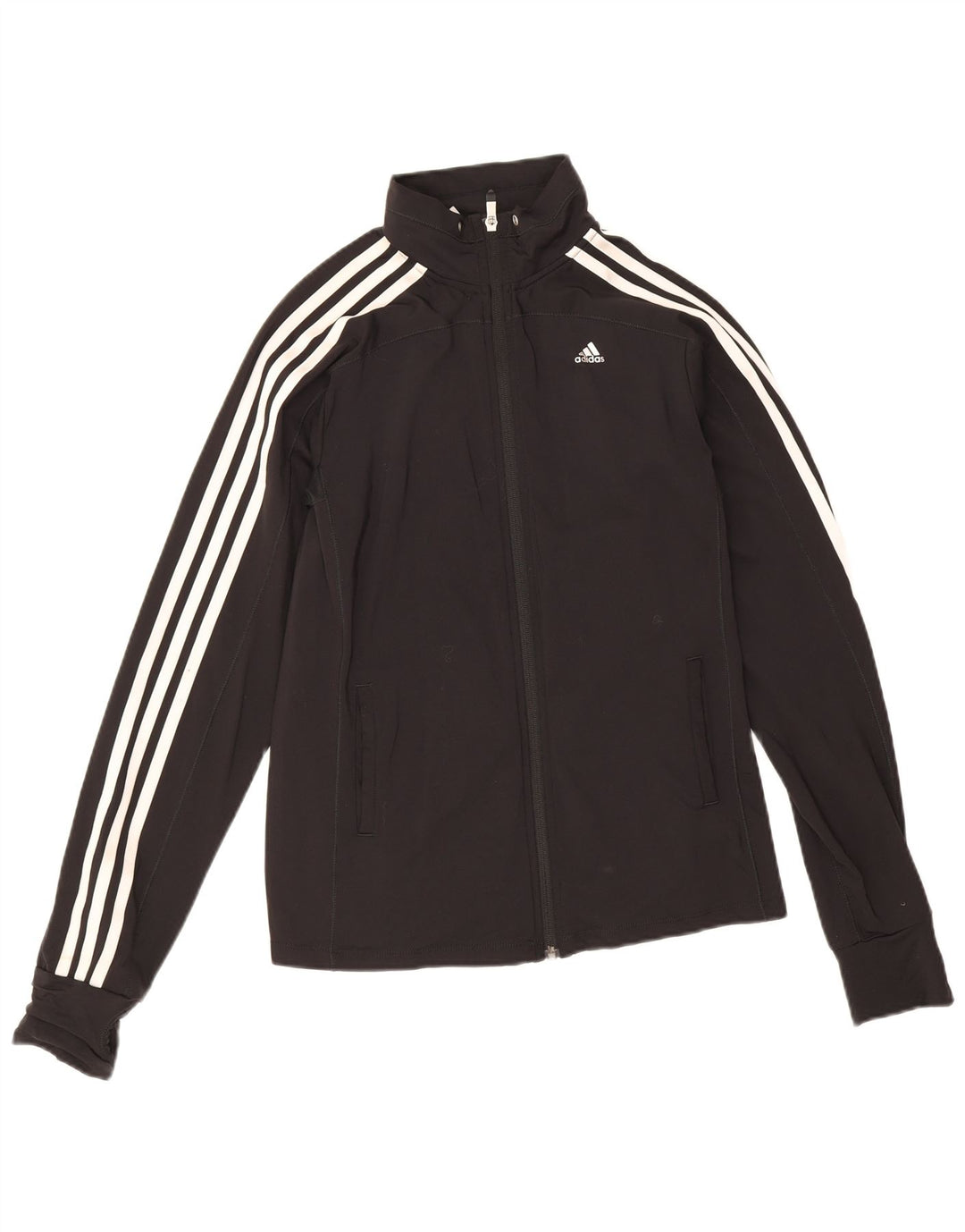 Adidas Damen Climacool Trainingsanzug Top Jacke UK 8/10 Small Schwarz Nylon