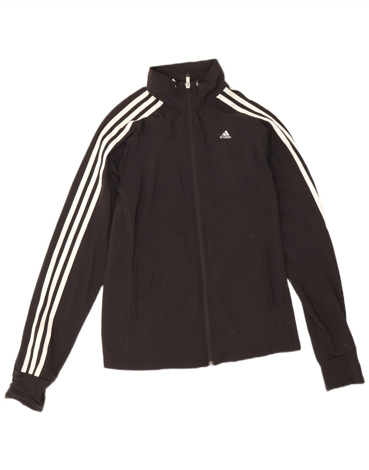 Adidas Damen Climacool Trainingsanzug Top Jacke UK 8/10 Small Schwarz Nylon