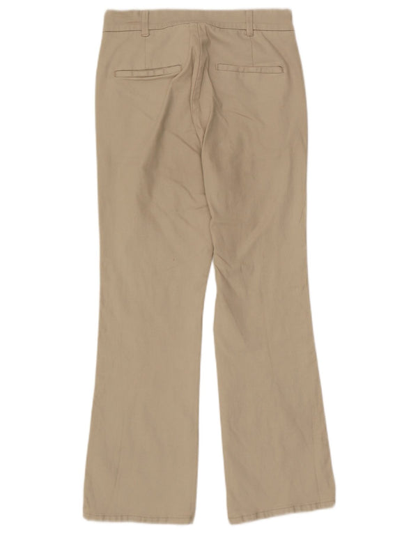 Massimo Dutti Damen Bootcut Chinohose US 4 Small W26 L25 Beige Baumwolle
