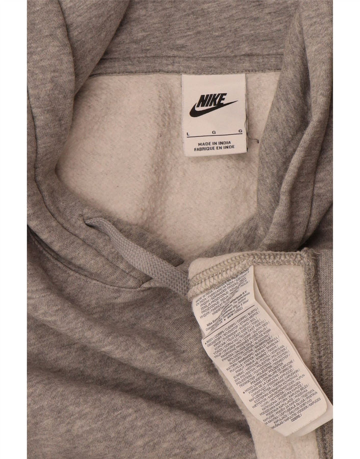 Nike Herren-Kapuzenpullover, groß, grau gefleckte Baumwolle