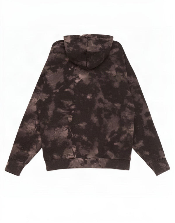 Hollister Damen-Pullover mit grafischem Kapuzenpullover, Gr. 16, Größe L, Schwarz, Batikfärbung