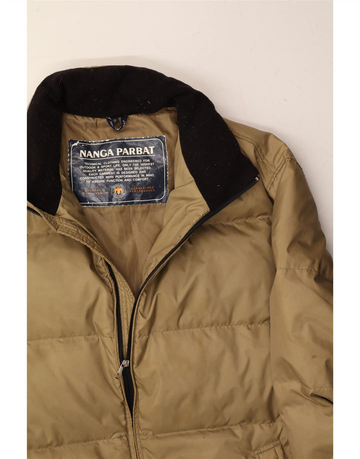 NANGAPARBAT Wattierte Herrenjacke IT 58 4XL Beige Polyester