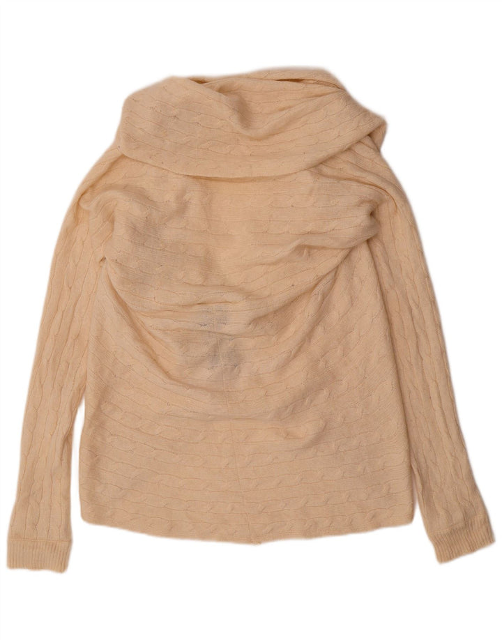 Ralph Lauren Damen-Strickjacke in Übergröße, offen, Gr. 10, Größe S, Beige