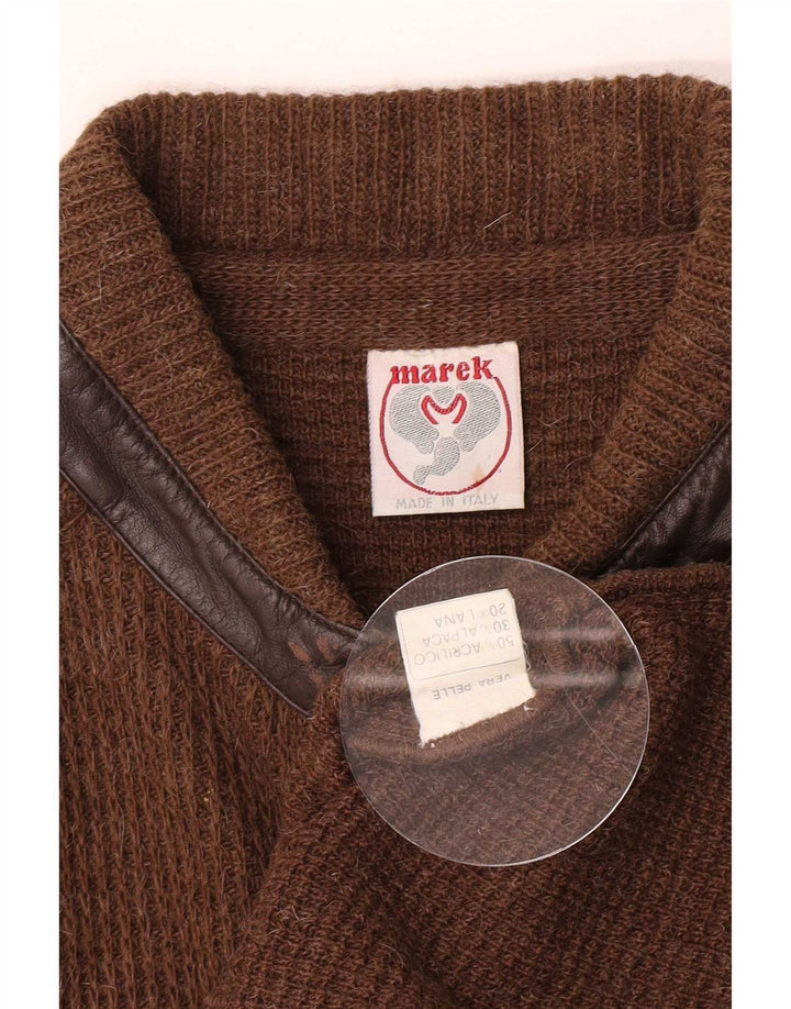 Marek Herren-Strickjacke, groß, braunes Acryl