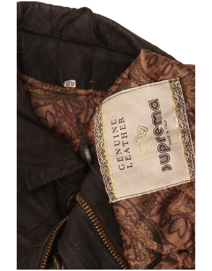 Suprema Herren Lederjacke IT 48 Mittelbraunes Leder