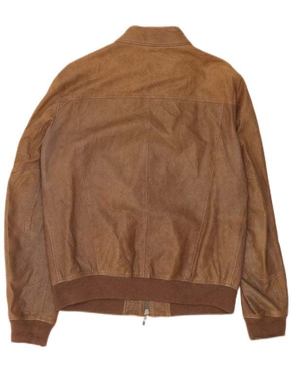 Jeckerson Herren Lederjacke UK 42 XL Braun