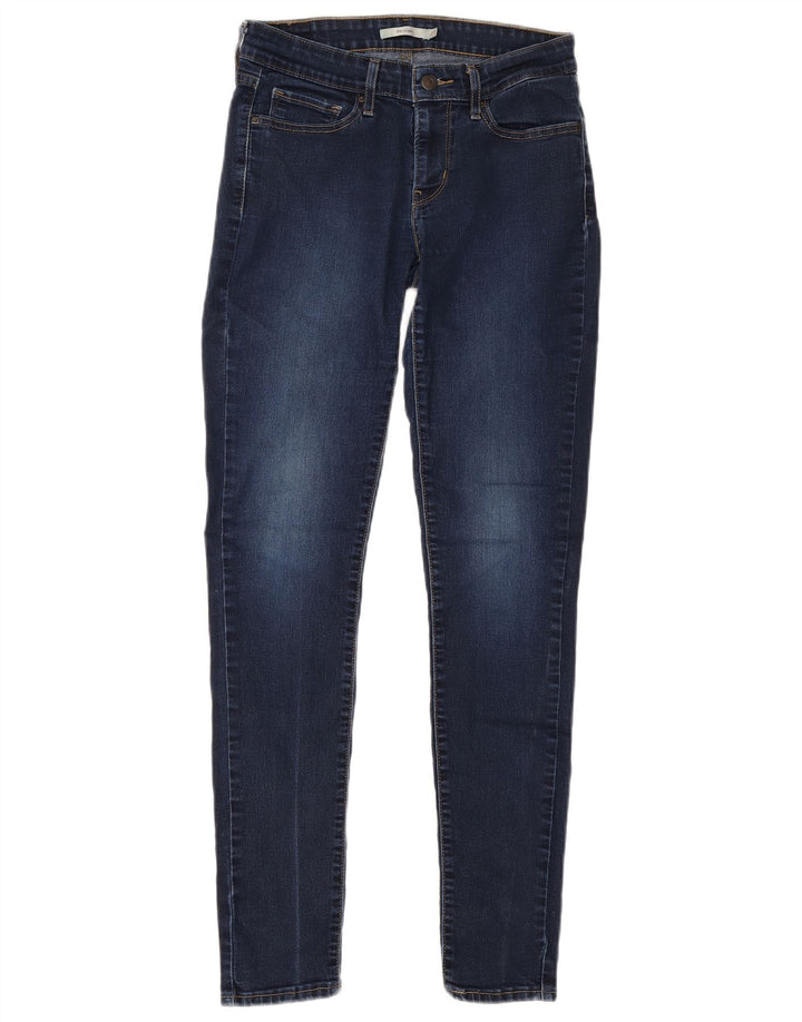 Levi's Damen 711 Skinny Jeans W27 L32 Blaue Baumwolle