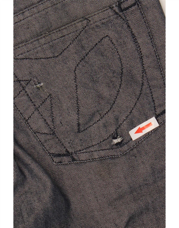 Moschino Damen Straight Jeans W30 L30 Grau