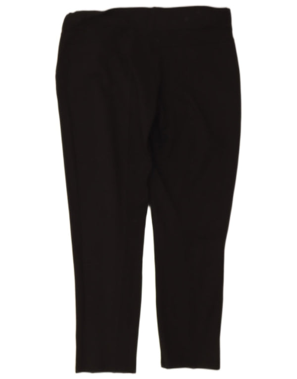 Schmale, kurze Hose von Zara für Damen, XL, W32, L26, schwarze Viskose