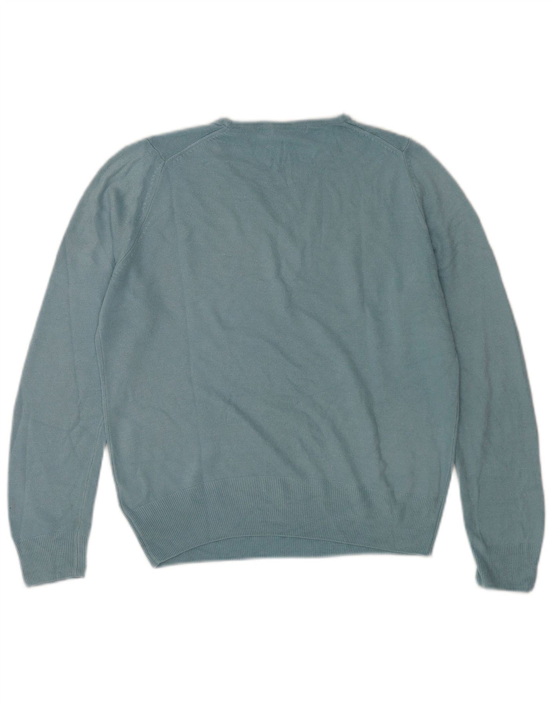 Marks & Spencer Damen-Pullover mit Rundhalsausschnitt, Gr. 14, Größe L, Blau, Acryl