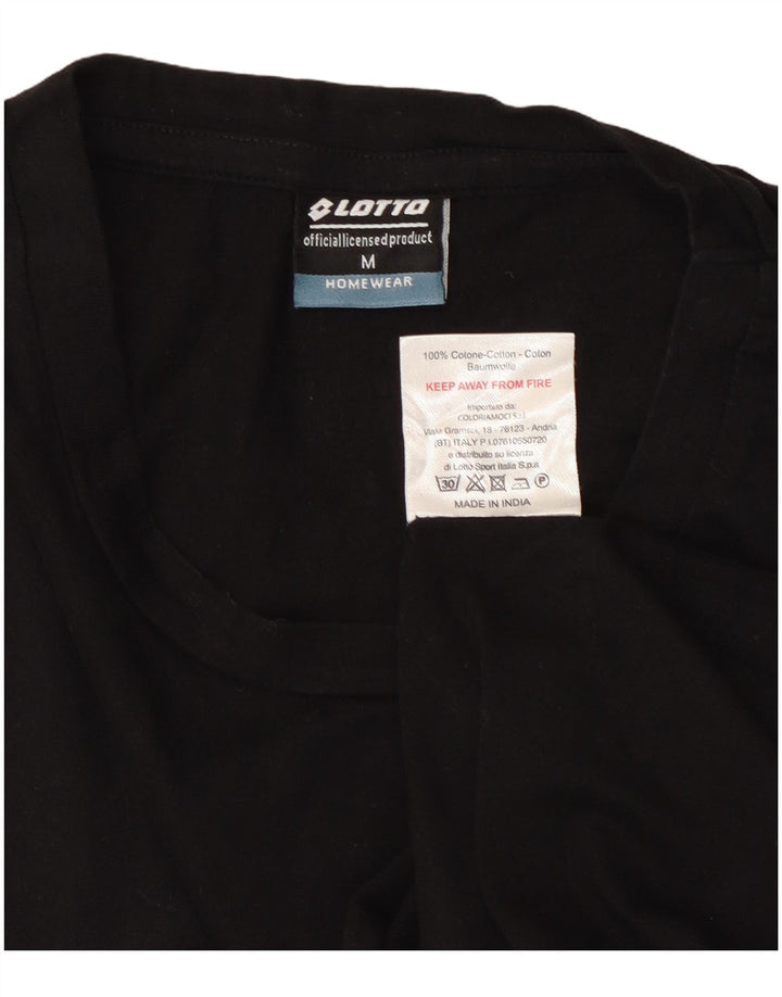 LOTTO Herren T-Shirt Top Medium Schwarz Baumwolle