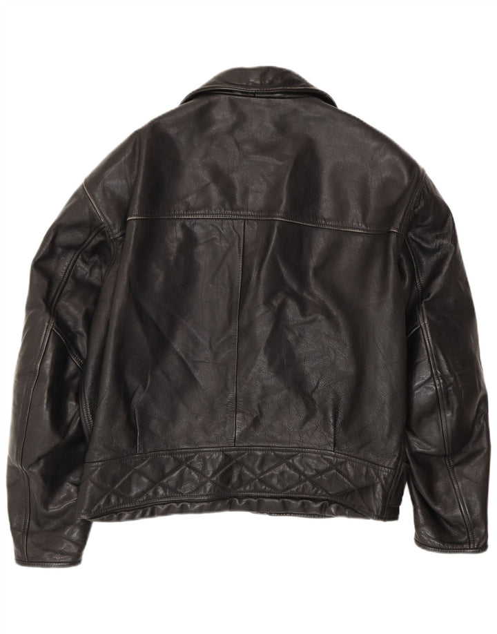Dainese Herren Leder Bikerjacke IT 52 Large Schwarz