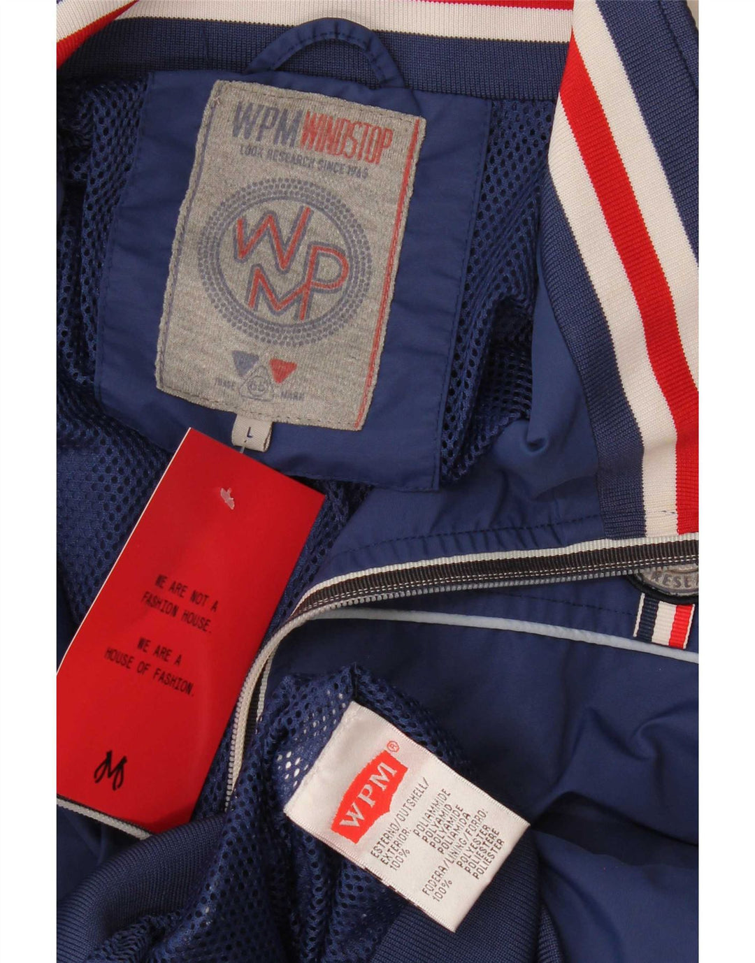 WPM Regenjacke für Jungen, 15–16 Jahre, groß, marineblau, Colourblock-Polyamid
