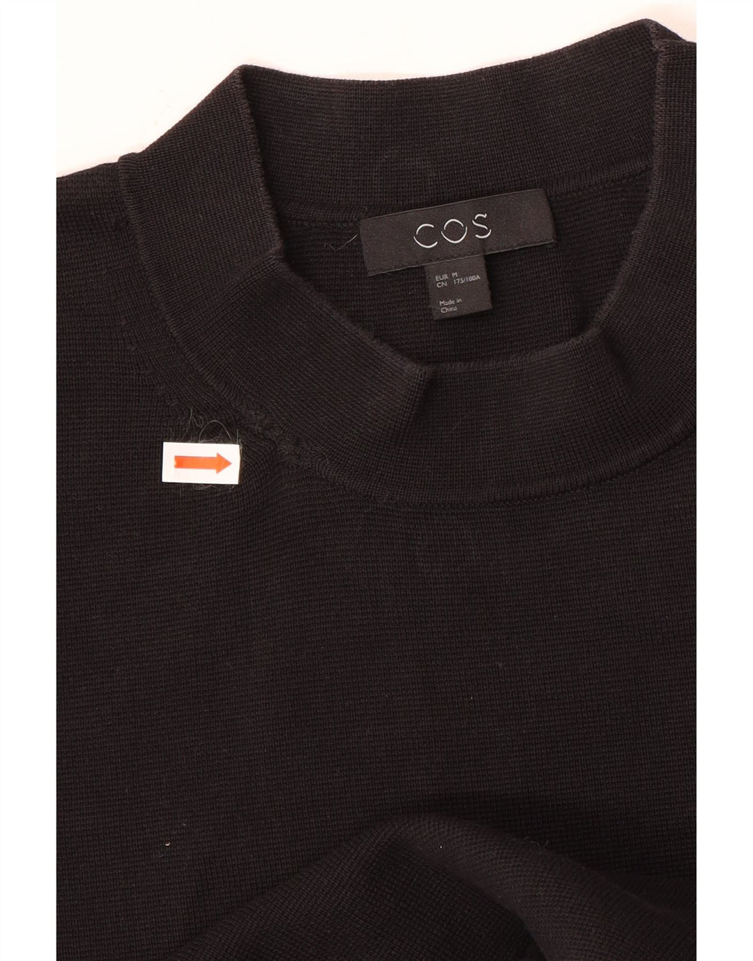Cos Rollkragenpullover für Damen, UK 14, mittelschwarz, Baumwolle