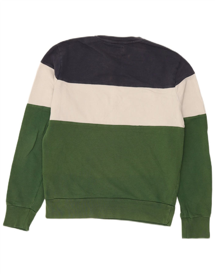 Levi's Herren-Sweatshirt mit grafischem Motiv, Größe S, Grün, Colourblock-Baumwolle