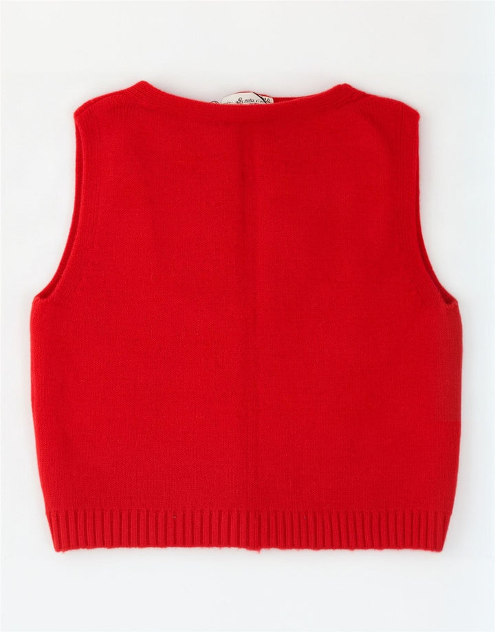 Zara Damen Crop Vest Tank Top UK 14 Mittelrote Viskose