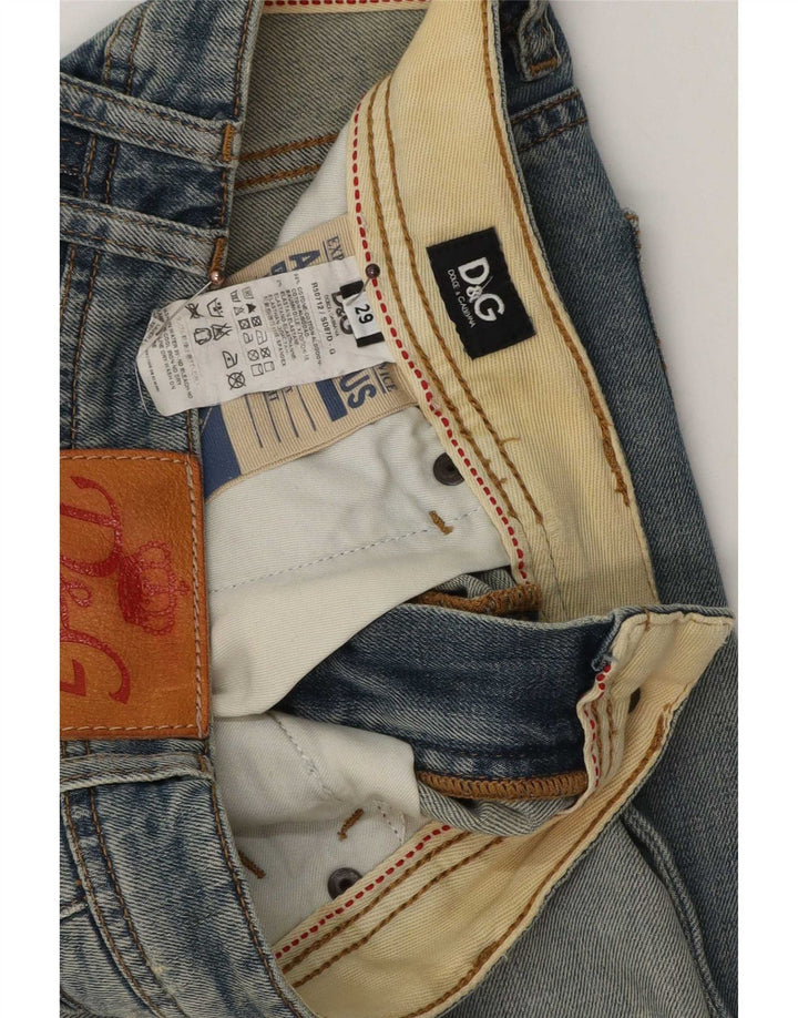 Dolce & Gabbana Damen Distressed Slim Jeans W29 L33 Blaue Baumwolle