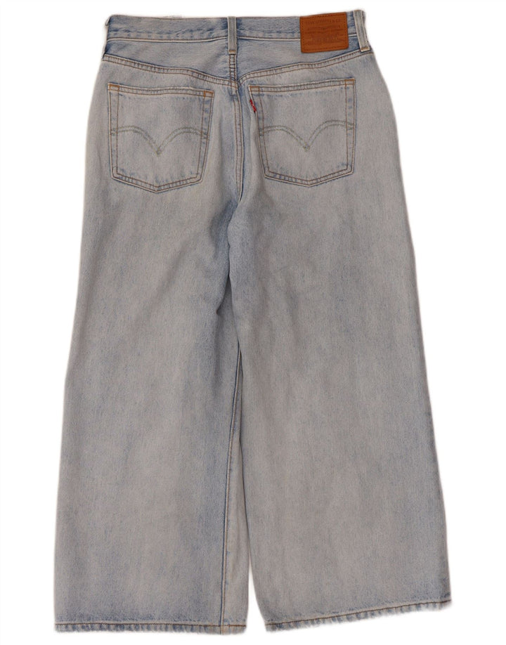 Levi's Damen-Jeans mit weitem Bein, kurz geschnitten, W28, L23, blaue Baumwolle