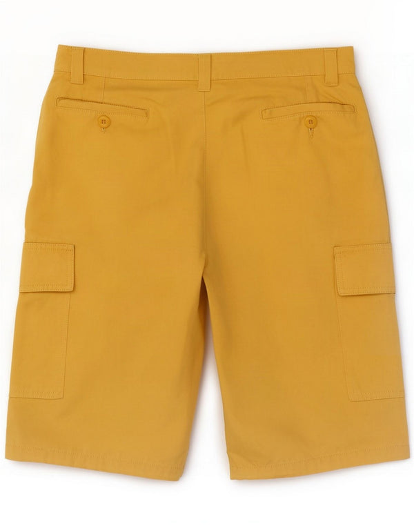 Sea Barrier Mens Cargo Shorts IT 48 Medium W38 Yellow Cotton