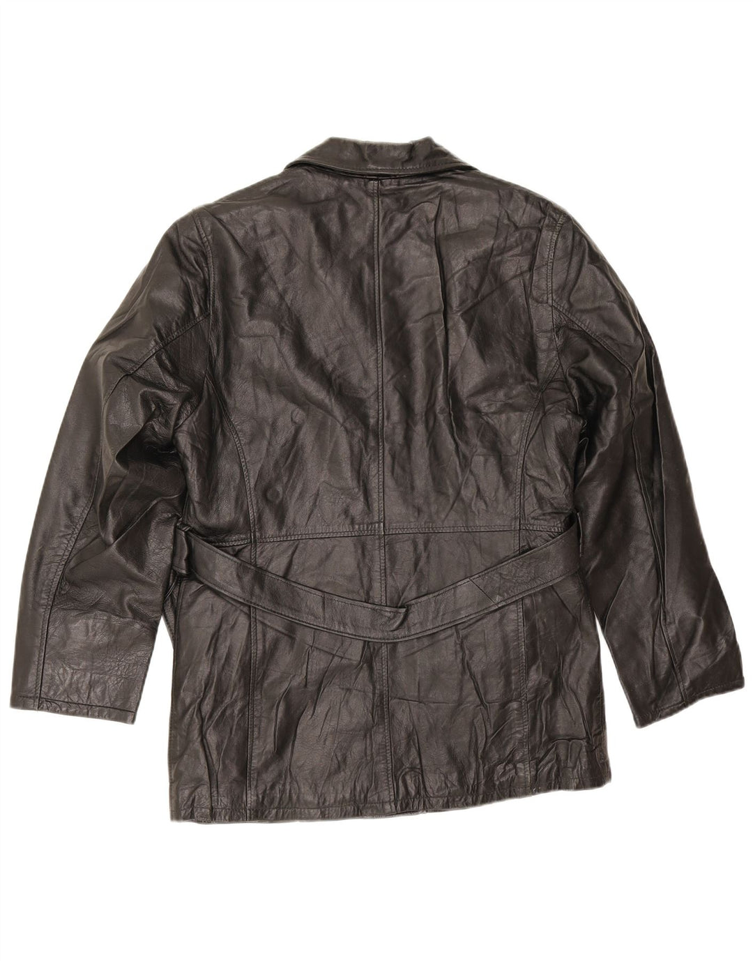 Vintage Damen Lederjacke UK 14 Mittelschwarzes Leder