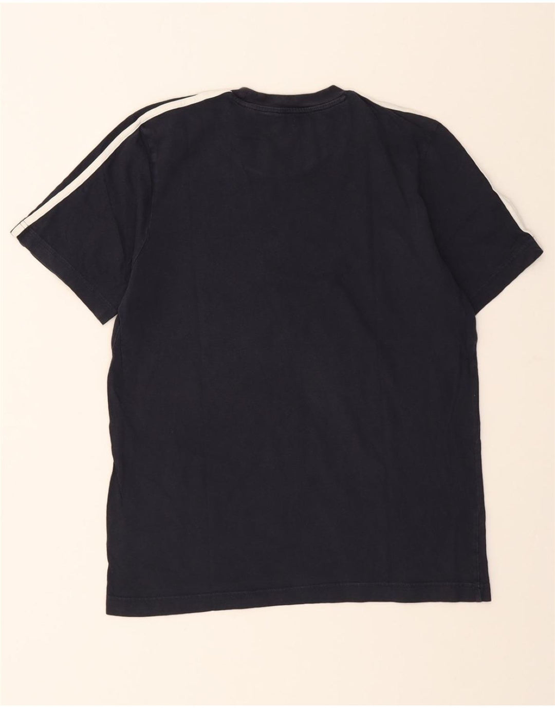 ADIDAS Mens T-Shirt Top Small Navy Blue Cotton Vintage Adidas and Second-Hand Adidas from Messina Hembry 
