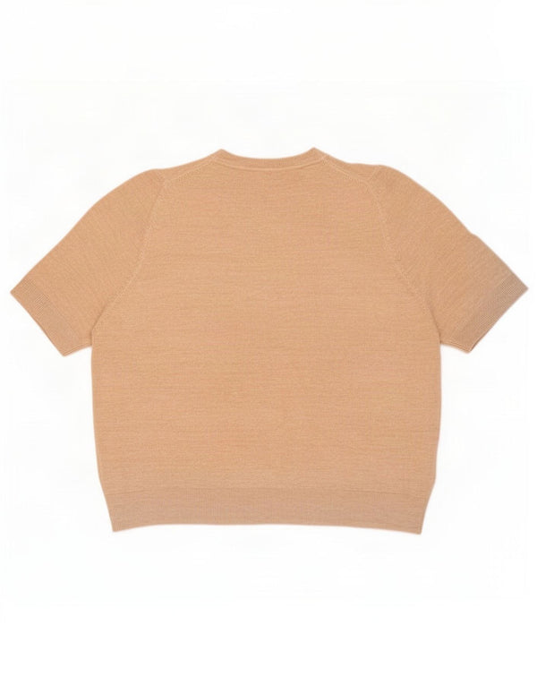Marks & Spencer Damen Pullover mit Rundhalsausschnitt, UK 24 4XL Beige