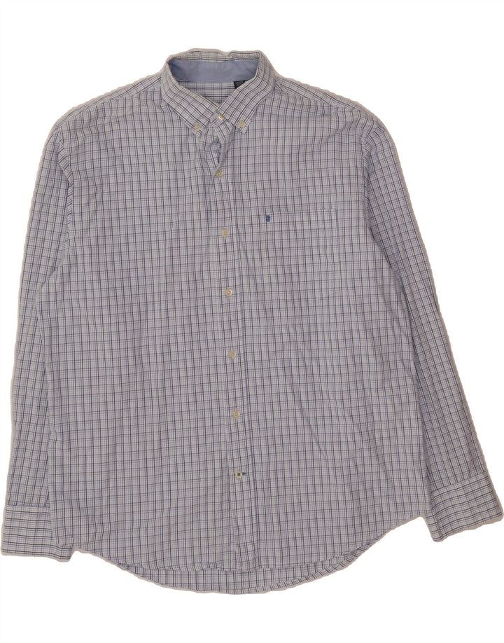 IZOD Mens Shirt Large Blue Check Cotton Vintage Izod and Second-Hand Izod from Messina Hembry 