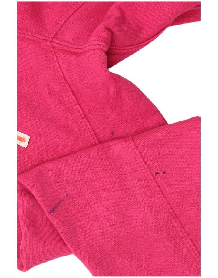 CHAMPION Damen Heritage Classics Graphic Hoodie Pullover UK 16 Large Pink