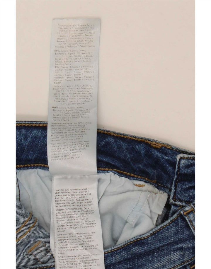 Liu Jo Damen Distressed Crop Bootcut Jeans W28 L25 Blaue Baumwolle