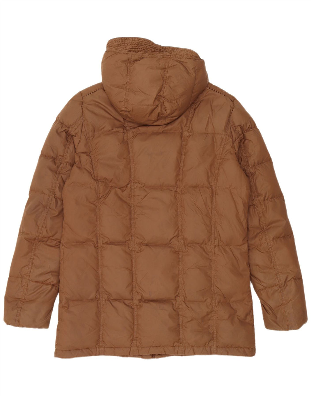 Harmont & Blaine Wattierte Herrenjacke mit Kapuze, UK 38, Mittelbraun