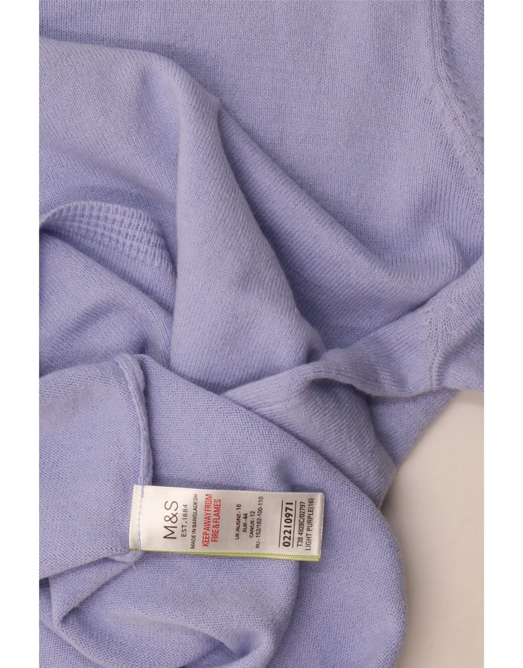 Marks & Spencer Damen-Pullover mit Rundhalsausschnitt, Gr. 40, Größe L, Lila