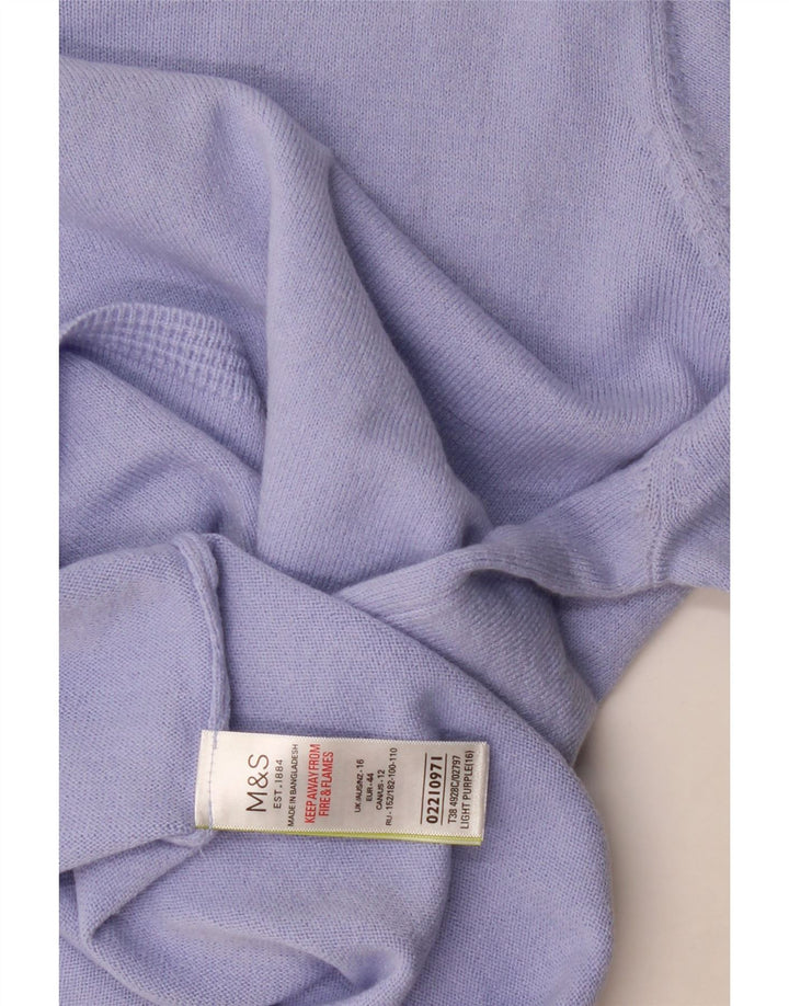 Marks & Spencer Damen-Pullover mit Rundhalsausschnitt, Gr. 40, Größe L, Lila