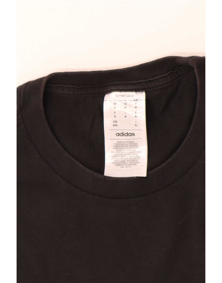 Adidas Herren T-Shirt Top Medium Schwarz Baumwolle