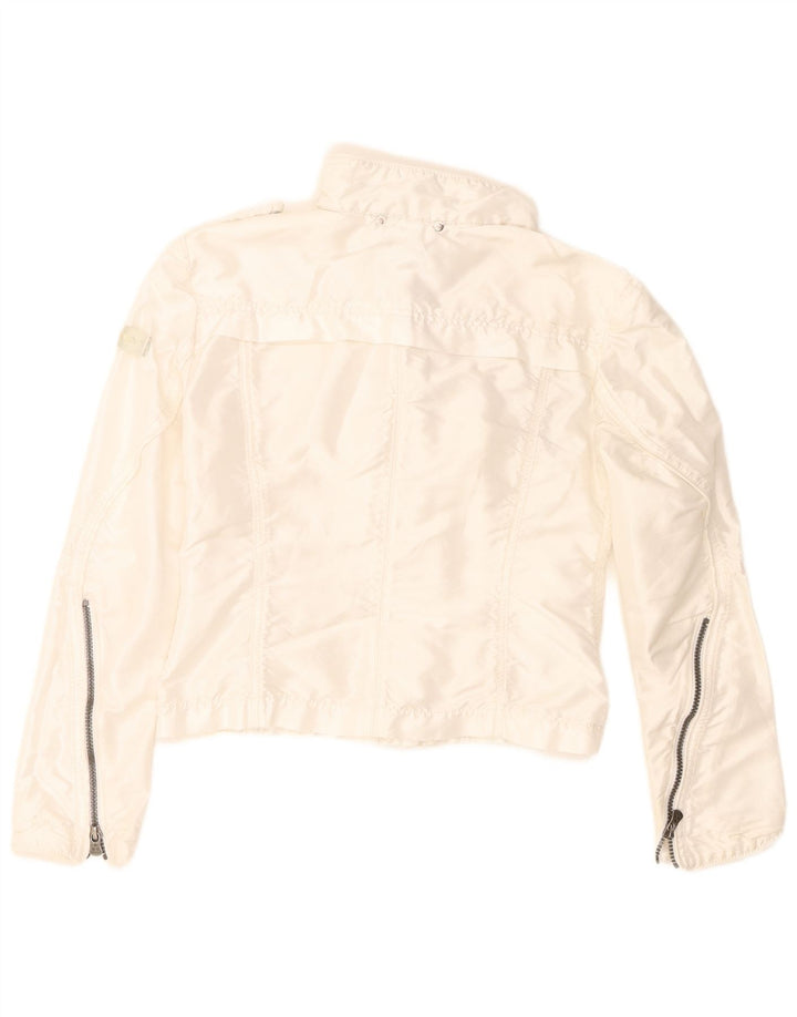 PEUTEREY Damen Crop Bomberjacke IT 40 Small Weiß