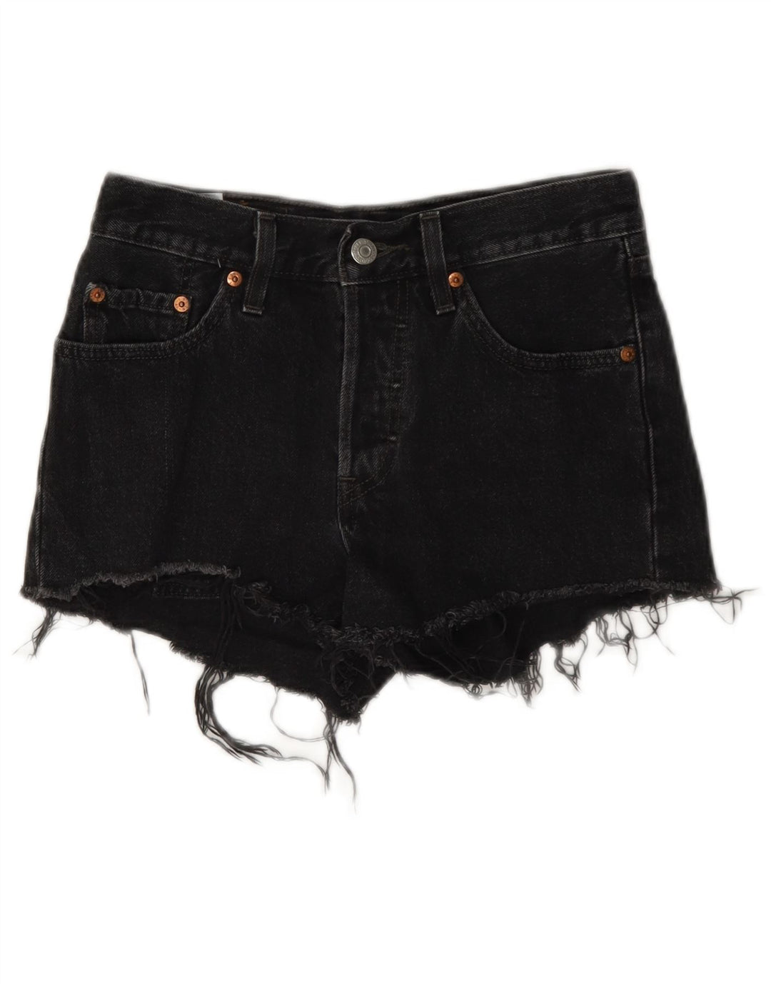 Levi's Damen 501 Denim Shorts W24 XS Graue Baumwolle