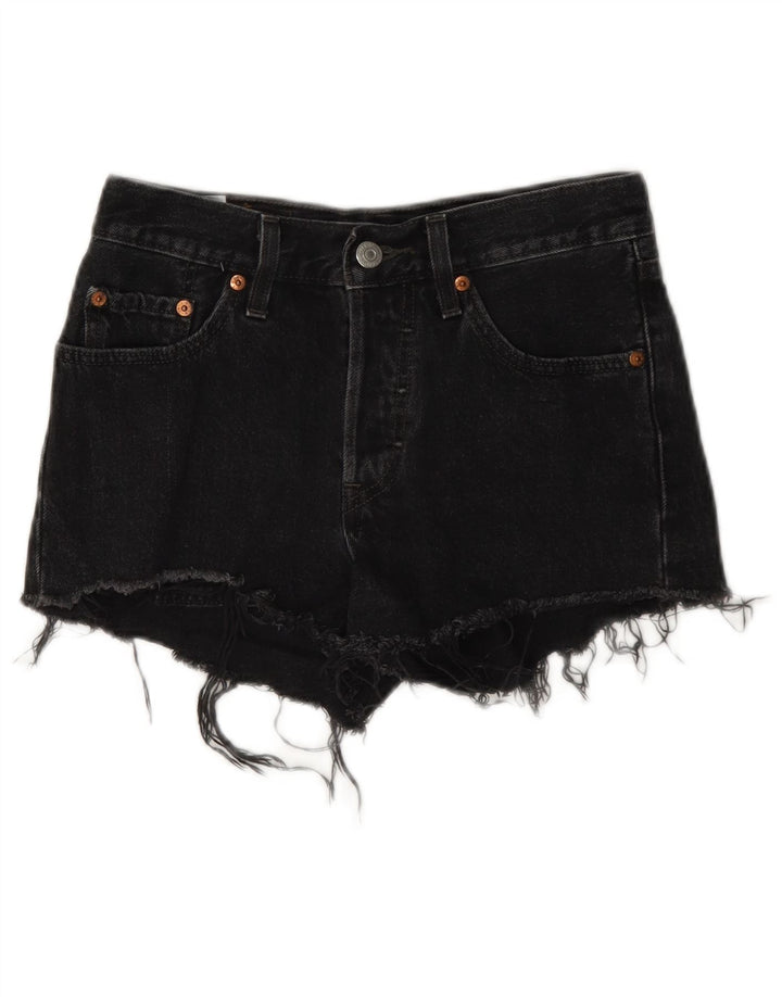 Levi's Damen 501 Denim Shorts W24 XS Graue Baumwolle