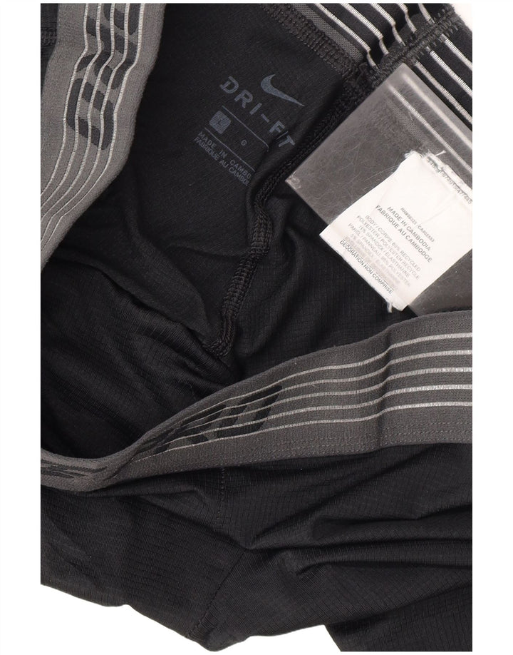 NIKE Mens Dri Fit Graphic Capri Leggings Large  Black Polyester