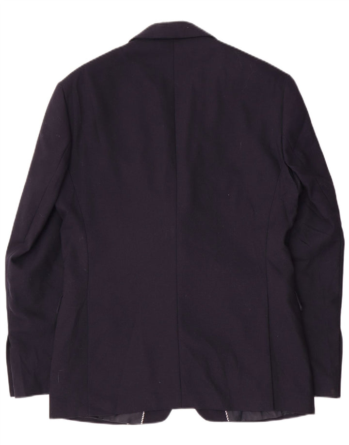 Marks & Spencer Herren-Blazer mit 2 Knöpfen, schmale Passform, UK 38, mittleres Marineblau